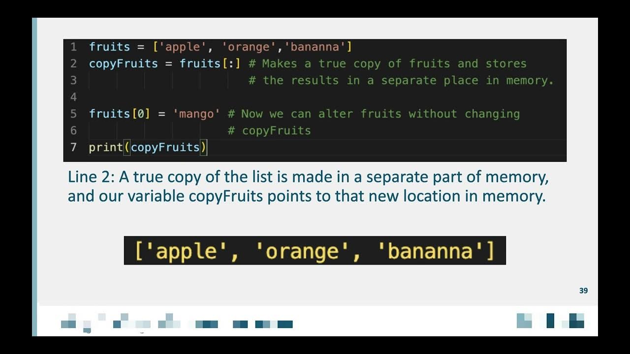 Copying A List - YouTube