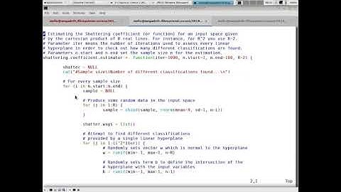 (In English) Video 05: Statistical Learning Theory: Part 5 - Estimating the Shattering coefficient