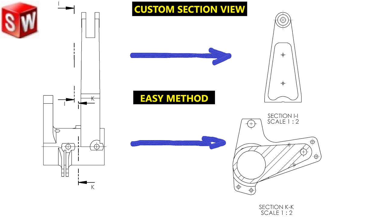 SOLIDWORKS Custom Section View Tutorial | Easy Trick #26 - YouTube
