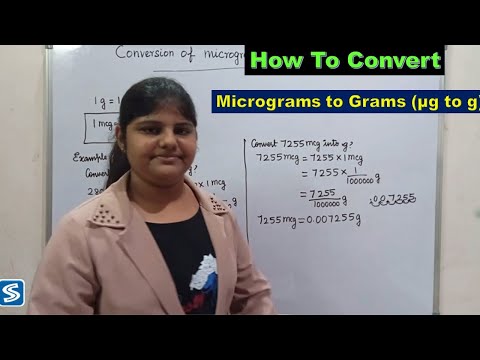 Conversion of Microgram To Gram |How To Convert  Microgram(mcg) To Gram(g) | mcg To g