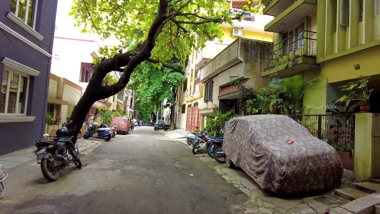 4K Walking Tour of 4th Block Rajajinagar Part-2/4 | Sadhbhavana Circle to Tagore Memorial School |