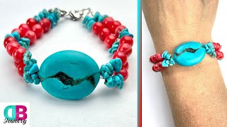 Make this BEAUTIFUL Multi Strand Beaded Bracelet -Step by Step Instructions