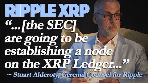 Ripple XRP: Stuart Alderoty Says The SEC Is Establishing A Node On The XRPL!