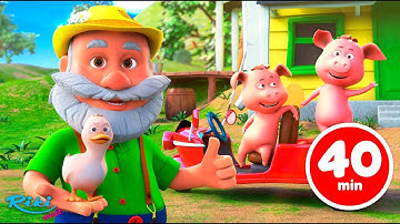 Песенки для детей - Животные на ферме | Old Macdonald - Farm Animals Nursery Rhymes