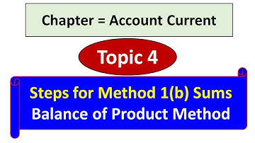 Account Current - Steps for Balance of Product Method #fybcom #cafoundation #account #msuexam