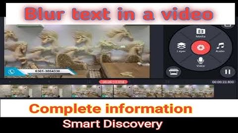 how to blur text in kinemaster || blur text in video