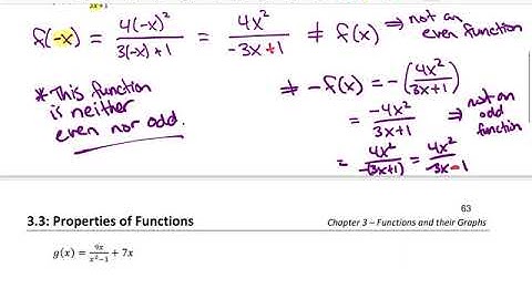 Math 107 — Section 3.3 - Properties of Functions