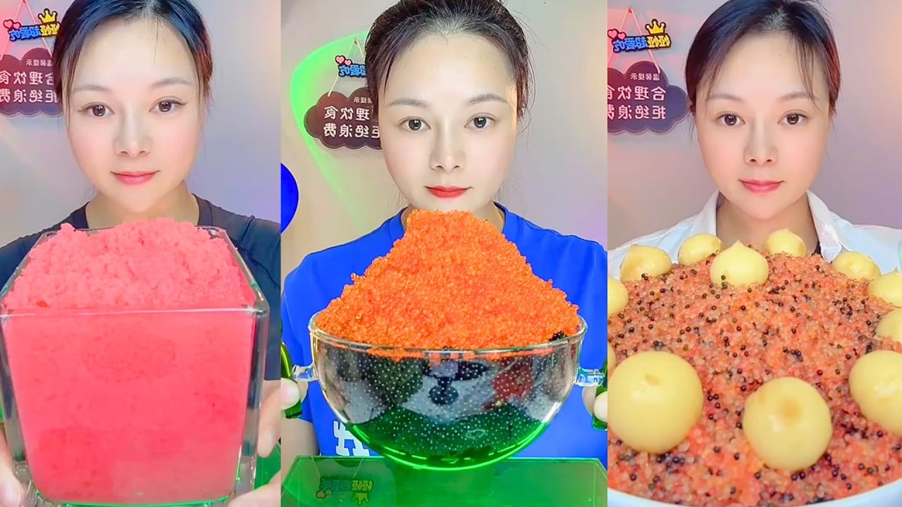 Colorful Fish Roe Eating ASMR | Soft Crunch Seafood Mukbang Colorful #85