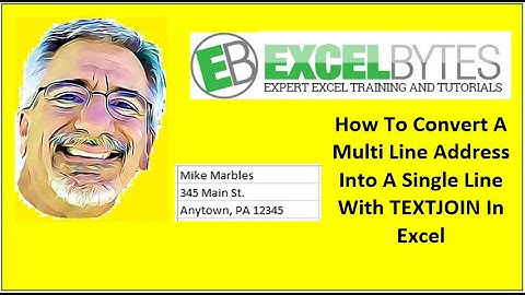 How To Convert A Multi Line Address Into A Single Line With TEXTJOIN In Excel