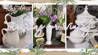 THRIFTING FOR VINTAGE COTTAGE DECOR || INEXPENSIVE WAYS TO STYLE YOUR HOME || STYLE ON A BUDGET