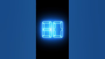 80 Second Countdown Timer with Ticking Beep sound and Alarm Digital Clock neon glowing number