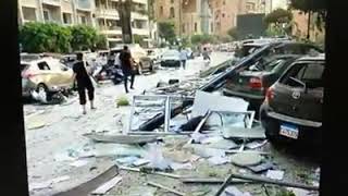 A dangerous explosion in the port of the capital of Lebanon  انفجار خطير جدا في ميناء بيروت