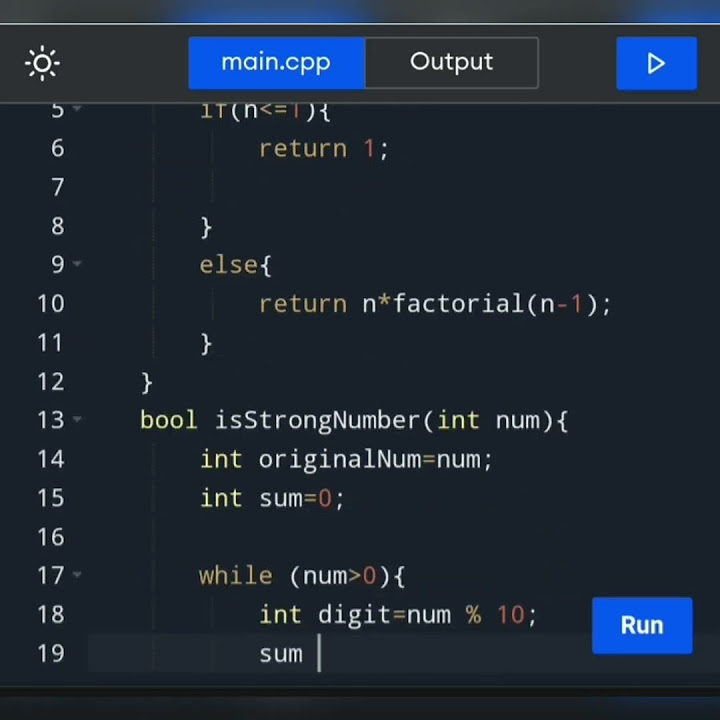 Write a c++program to check whether a given number is strong number or ...