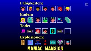 MANIAC MANSION: Alle Charaktere, Enden, Tode, Explosionen | Walkthrough | Deutsch