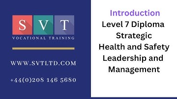 Introduction to the Level 7 Occupational Health & Safety Diploma