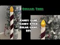 Dollar Tree candy stick DIY gingerbread candy house idea | under $3 solar candy cane lane path light