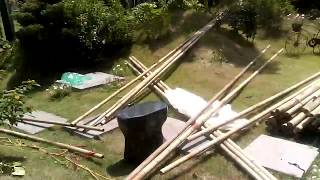 thi công chống nóng bằng tre nứa