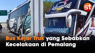 Video Detik-detik Truk Box Dikejar PO Haryanto seusai Kecelakaan yang Menewasnya 8 Orang