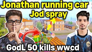 Jonathan running car Spray 🥵 Godlike 50 kills wwcd 🔥