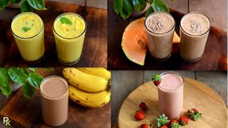 4 Sugar Free-Dairy Free-Healthy Tasty Coconut Smoothies-Vegan Smoothies- Coconut Milkshake Recipes