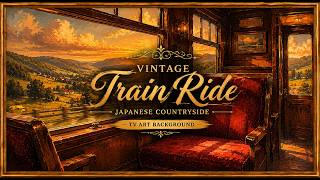 Cozy Vintage Train Ride | Relaxing Countryside Ambience | 4K