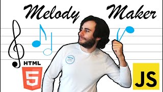 Melody Maker app using vanilla JavaScript, HTML Canvas and Web Audio API
