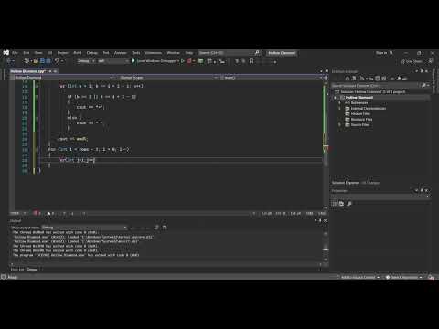 C++ program to print Hollow Diamond | C++ program |Hollow Diamond