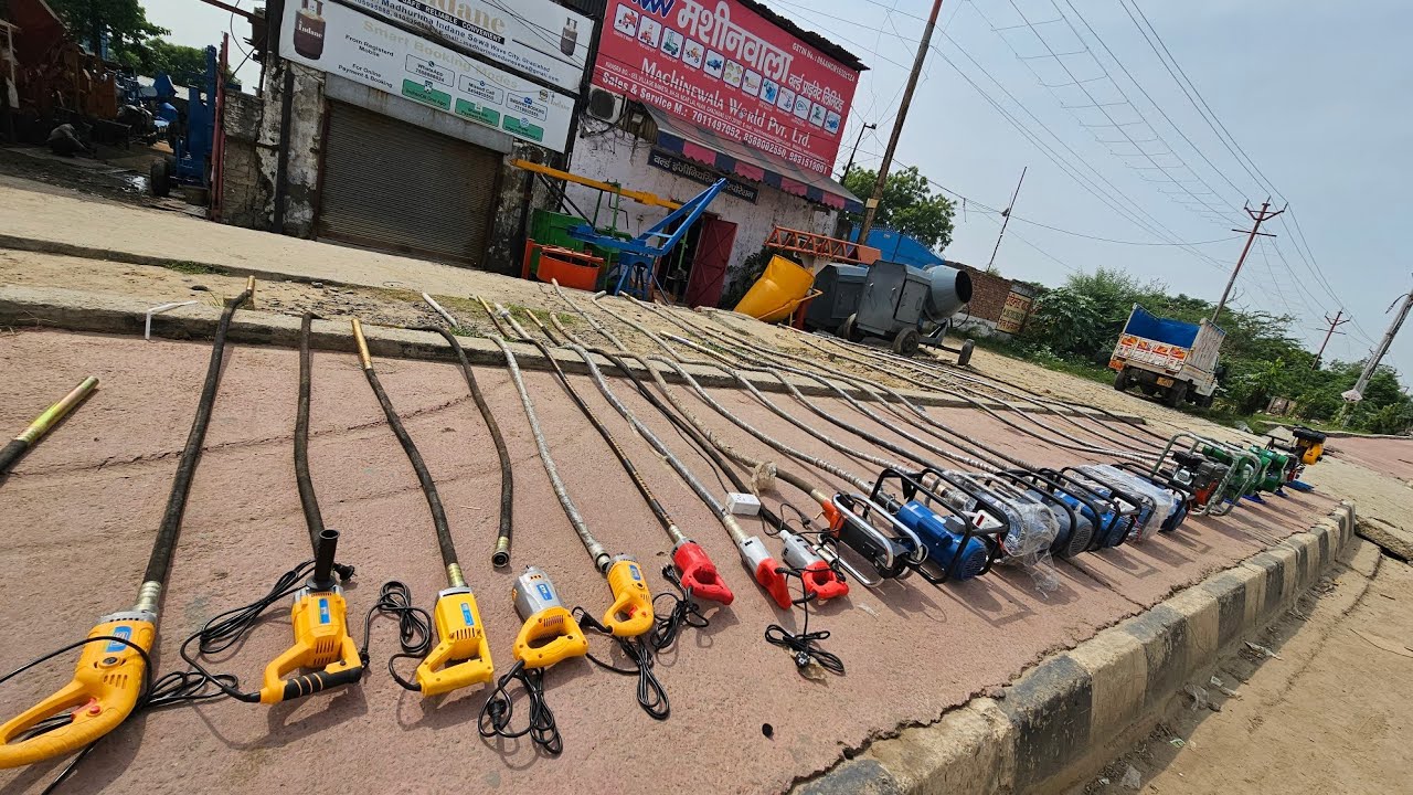 Concrete bibrator 800w/1000w/1200w/1300w/1500w/1600w/1900w/2000w/2100w, Needle 1mtr/2mtr/3mtr/4mtr