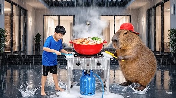 Capy cùng anh giúp bà lau bếp gas và cái kết #capybara
