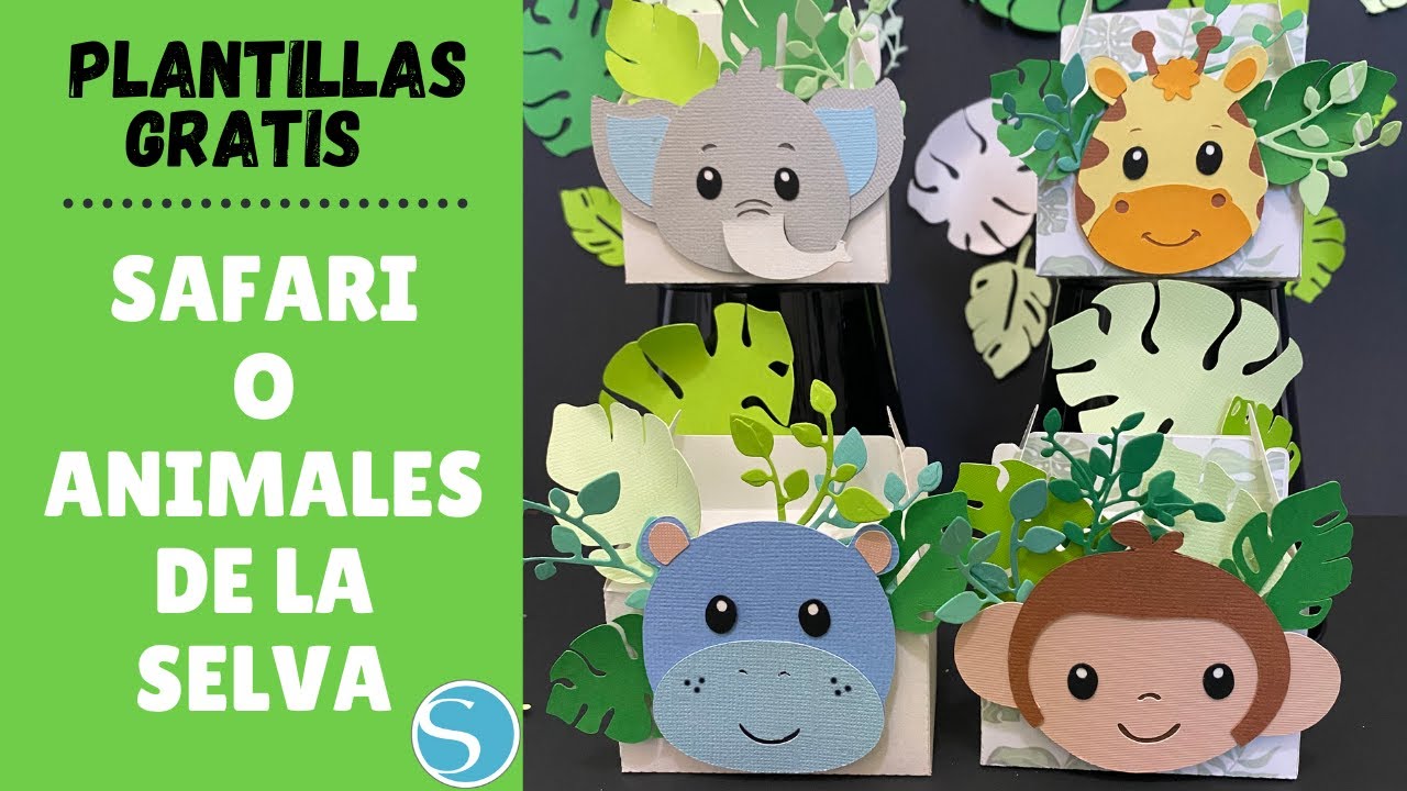 4 Archivos gratis Silhouette. Tema: Animales de la Selva