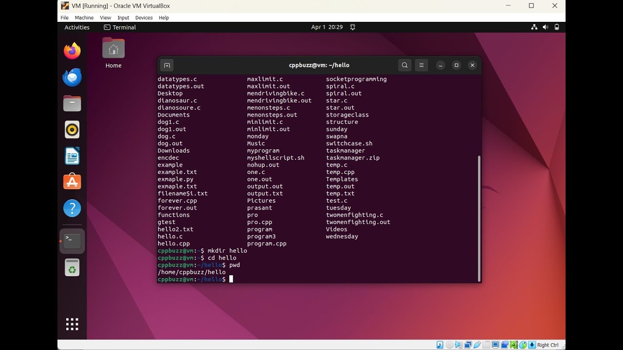 How to open terminal in Ubuntu Virtual machine - YouTube
