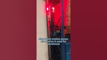 Microwave motion sensor alarm siren is used for warehouse#securitysystem #security #alarmsystem