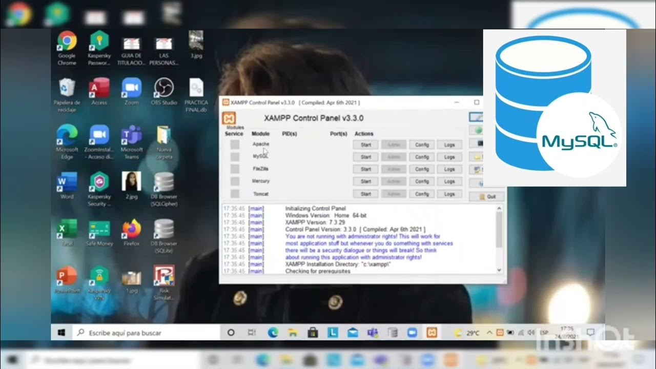 Como Hacer una base de datos paso por paso en XAMPP y My SQL - YouTube