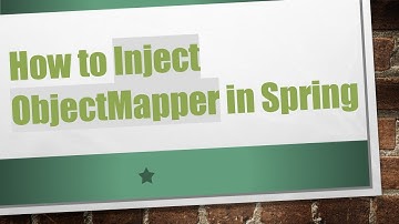 How to Inject ObjectMapper in Spring