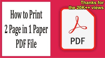 How to Print 2 Page in 1 Paper PDF #8