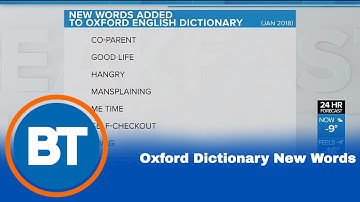 New words added to The Oxford English Dictionary