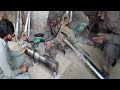 Rebuilding Excavator Hydraulic Cylinder | How to Repair Hydraulic Cylinder Rod in Local Workshop