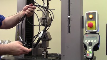 mechanical wedge grips--part 5--specimen and extensometer installation