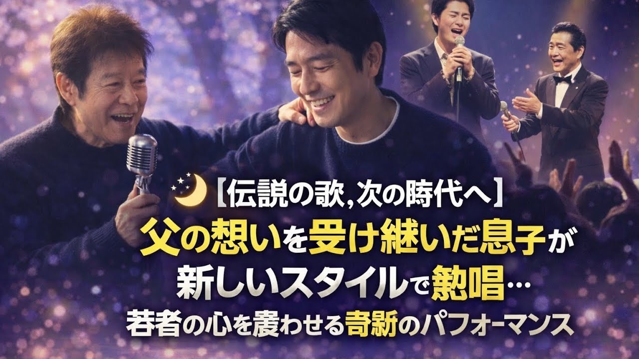 🌙✨【伝説の歌、次の時代へ】父の想いを受け継いだ息子が新しいスタイルで熱唱…若者の心を震わせる奇跡のパフォーマンス