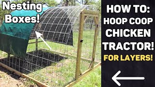 Mobile Chicken Coop Tractor (Hoop Coop)! #hoopcoop #chickentractor