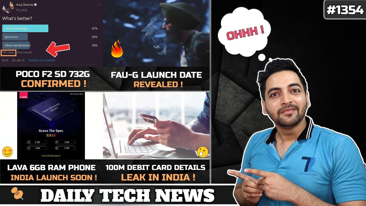 POCO F2 SD 732G Confirmed,FAU-G 26th Jan Launch,Lava 6GB Ram,realme V15 Jan 7,Samsung M02s India