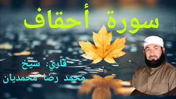 سورة ألأحقاف ||  قاري : شيخ محمد رضا محمديان حفظه الله  🎧 ✅
