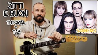 Tutorial Chitarra Canzoni Facili | Måneskin - Zitti e Buoni | with TABS