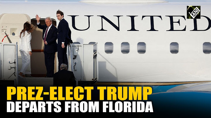 President-elect Donald Trump is set to arrive in Washington, departs from Florida with wife and son