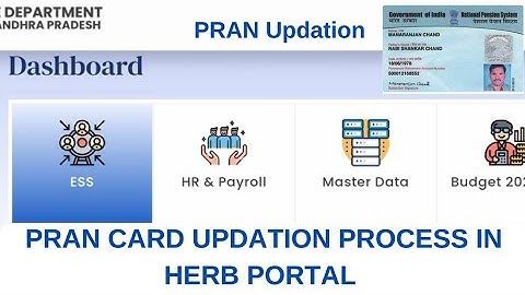 PRAN Card Details Updation Process in Herb Payroll Portal