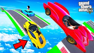 FRANKLIN TRIED IMPOSSIBLE SLOPPY ROAD ULTRA MEGA RAMP PARKOUR CHALLENGE IN GTA 5 | SHINCHAN And CHOP