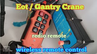 Gantry / Eot crane panel wireless remote || wireless remote with wiring diagrams || redio control