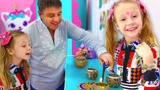 Nastya et papa célèbrent Diwali