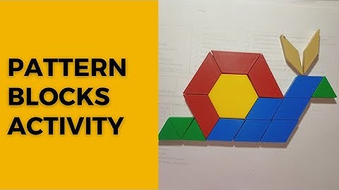 PATTERN BLOCKS ACTIVITY. #patternblocks .#tlm .