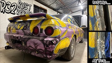 Repairing Rust Holes in my R32 Skyline!!!